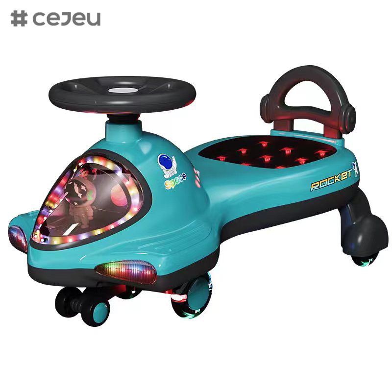 Boy/Girl Wiggle Ride On Toy: Safe, Fun & Easy to Use, Flashing PU Wheel, Light, 2-5yraes old