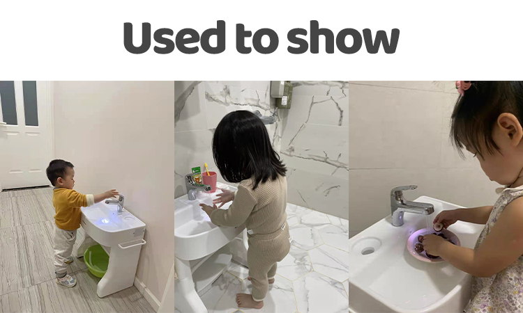 Customized Logo Plastic Toddler Wash Basin Sink For Training Washtable