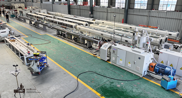 Sino-holyson HSE-60/38 20-110mm HDPE Pipe Production Line Machine / HDPE Plastic Pipe Extrusion Machine For Water Supply
