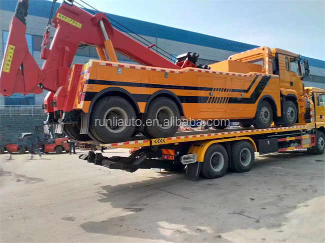 China Runli Factory Custom Shacman New 20ton Flat Bed Wreckers Tow Hitch Truck