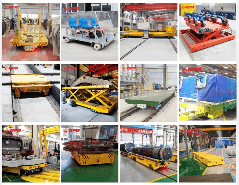 20t Motorized Carts Electrical Control System Rail Wagon Flat Cars Factory
