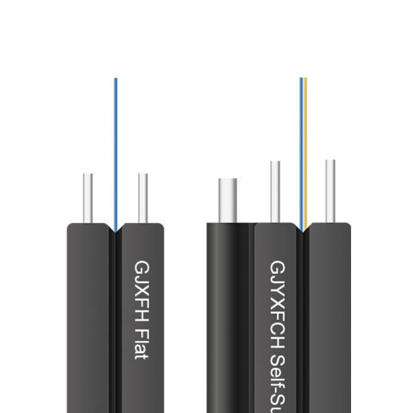 GJXH GJXCH 1,2,4,6,8,12 Cores FTTH flat indoor/outdoor fiber optic cable Drop