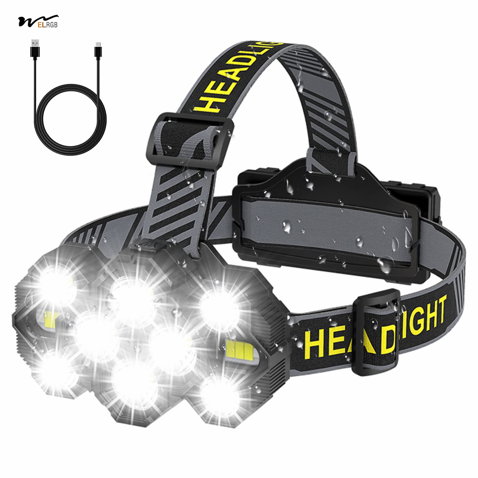 10 Modes Rechargeable Fishing Lamp with 22000 Lumen LED Light and Waterproof Design