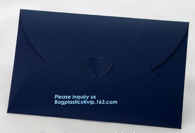 OEM Invitation Black Envelope With Triangle Open, Wholesale Paper Envelope,stamping paper letter envelope and postal car