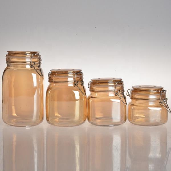 Quality 95ml 85ml Transparent Glass Jars Candy Food Storage Thickened Bottom 24pcs/ Ctn for sale