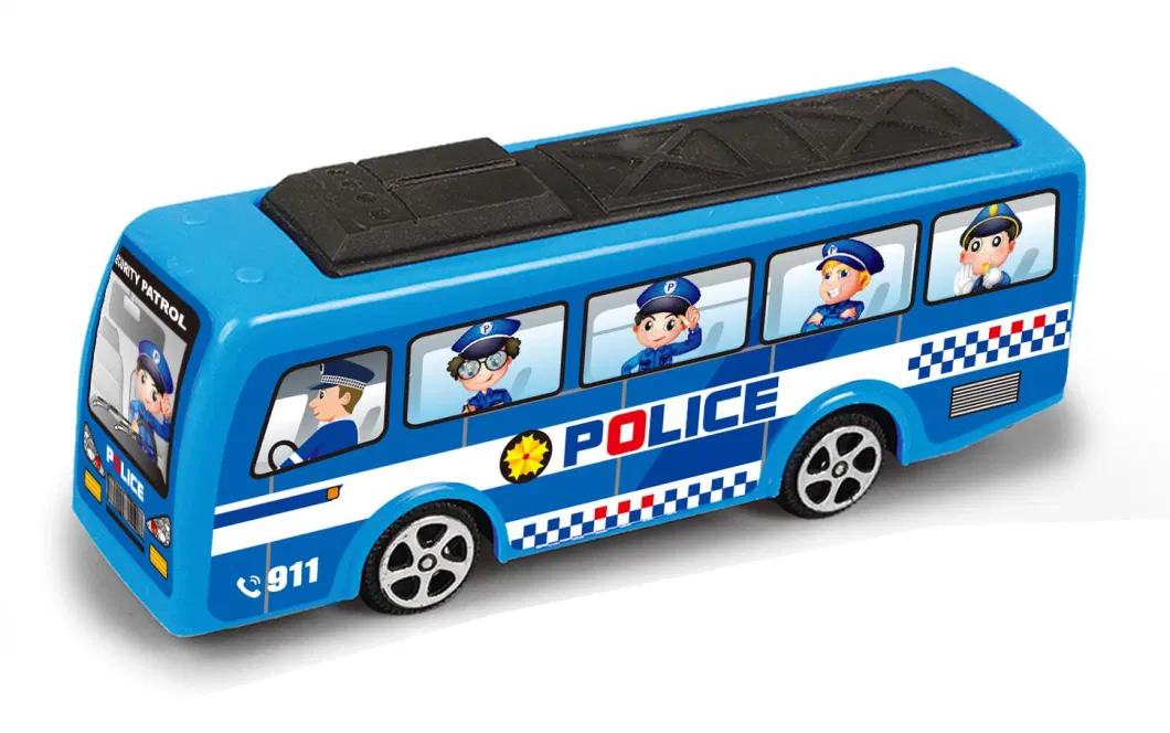 Children&prime;s Simulation Model of Bus Toy Car Anti-Fall Toy Friction Car Inertia Bus Toy