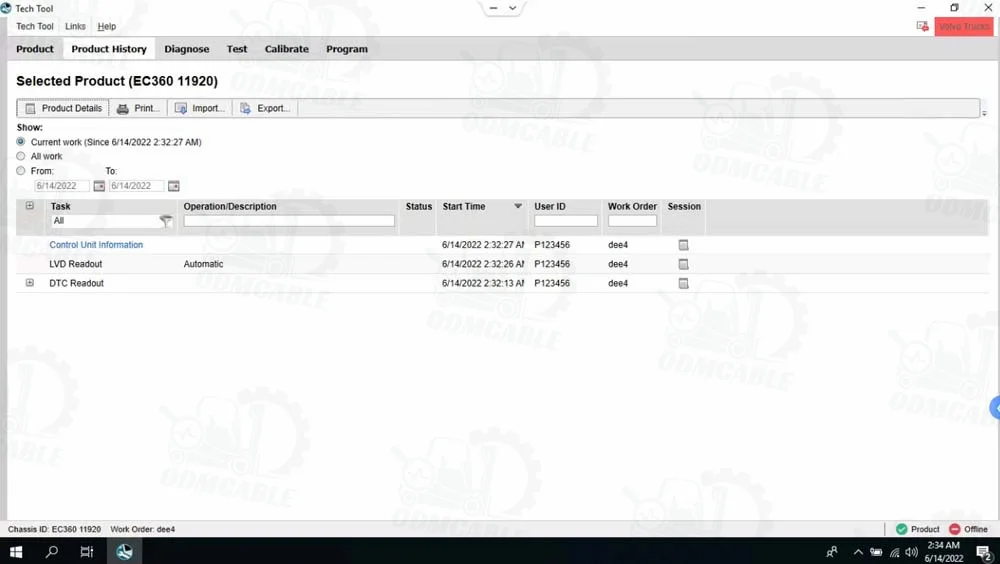 VOCOM 2 88894000 VOCOM II PTT 2.8.150 Tech Tool Laptop CF53 ACPI 2024 Development Version