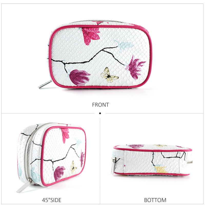 Zipper Waterproof Travel Cosmetic PU Makeup Bag