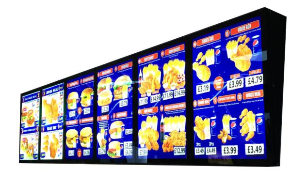 Fast way restaurant Menu display Aluminum Magnetic LED Light Box easy install
