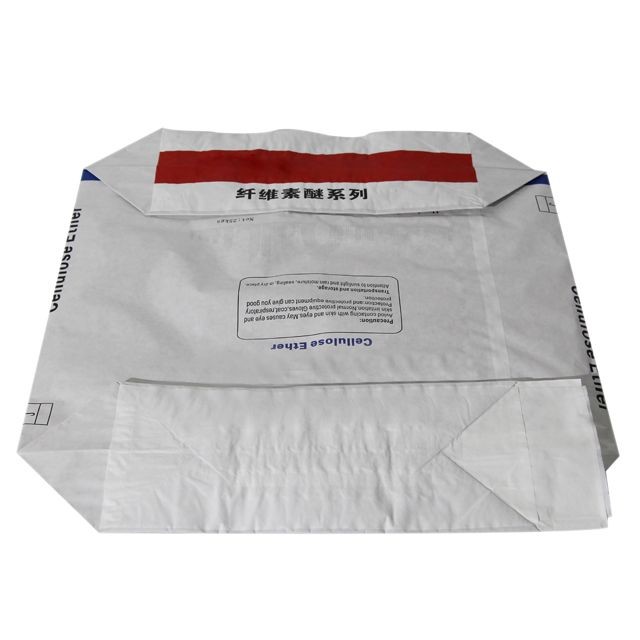 White Pasted Valve Multiwall Paper Bags Rice Flour Bag 25kg 50kg Flexo Printing