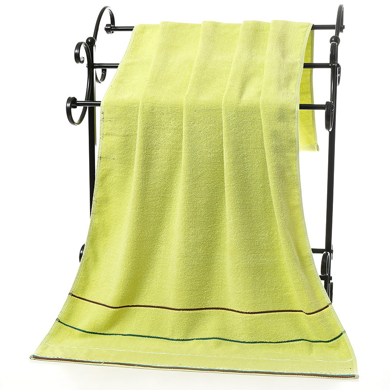 Six Color Striped Bath Towel Set Sustainable Thick Absorbent Cotton Great for Gifting