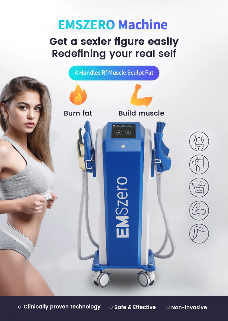 Muscle Sculptinging Body Machine , 13 Tesla 4 Handle Fat Freezing Machine