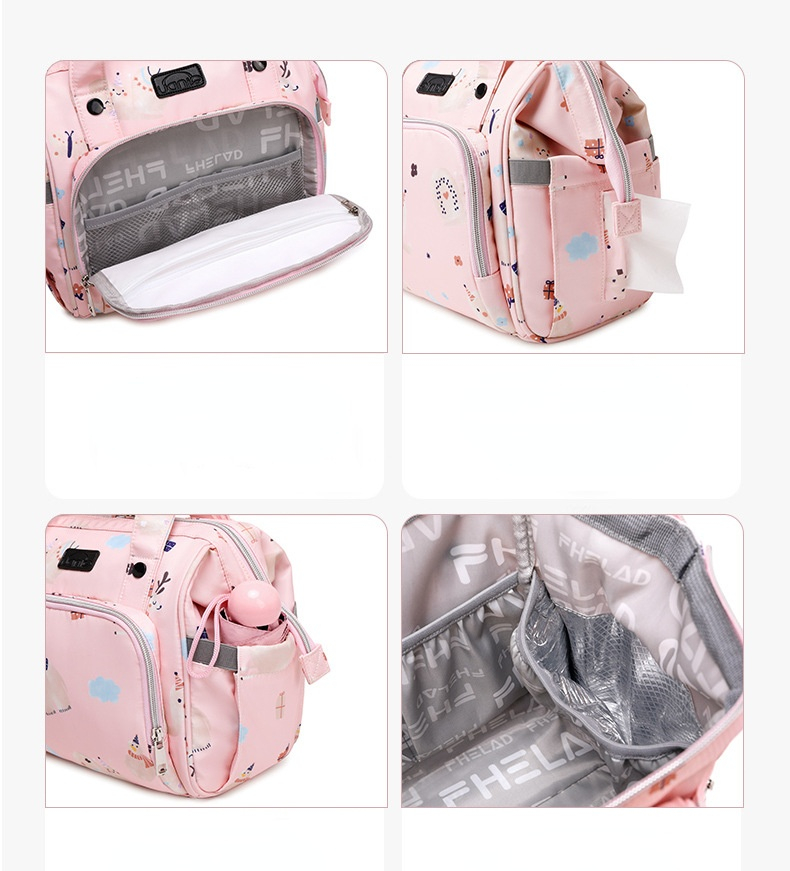 Fashion Large Maternity Multifunctional Diaper Bag Waterproof Travel Shoulder Handbag for Mom