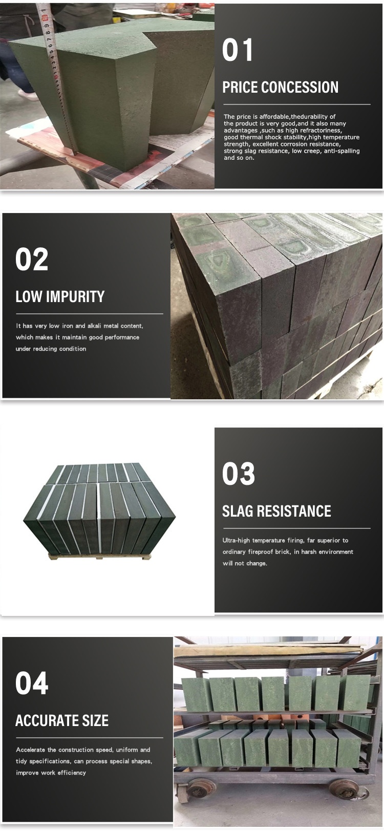 High Chrome Refractory Bricks Superior Refractoriness with Customizable Al2O3 Content