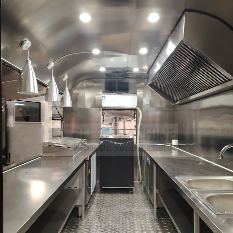 40kms per hr Mobile Sales Trailer for Snacks Fast Food Drinks Ice Cream Coffee Milk Tea