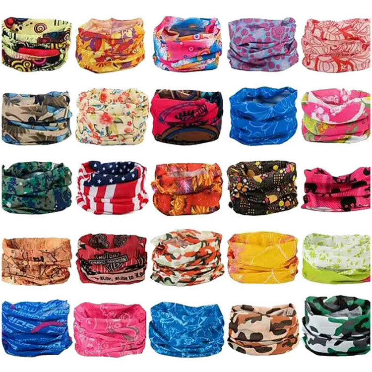 Custom Men Head Cover Sport Filter Seamless Face Bandanas