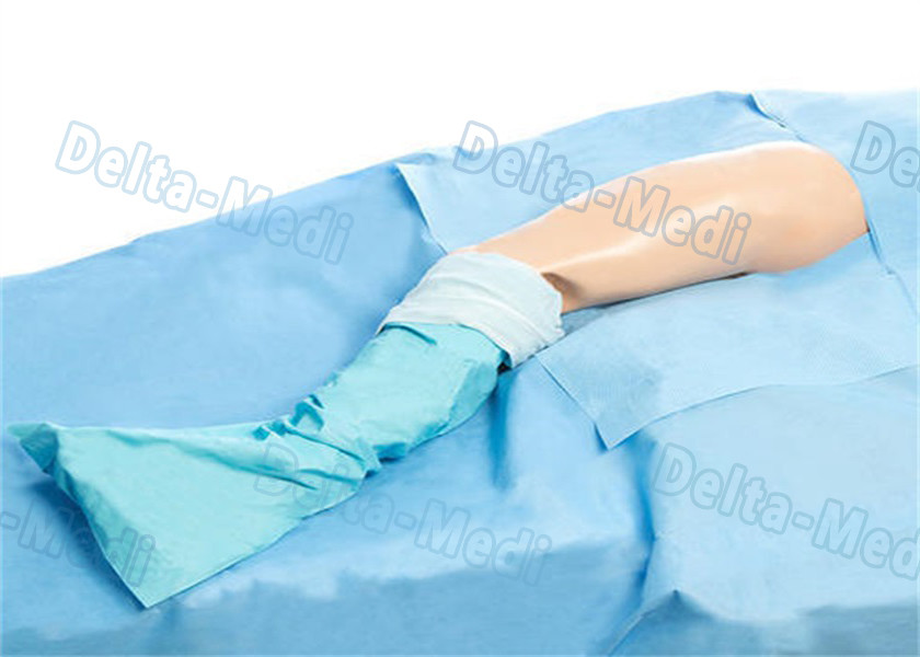 Surgical Hip Drape Packs , Orthopedic Hip Set Standard U Split Drape with Stockinette / Legging