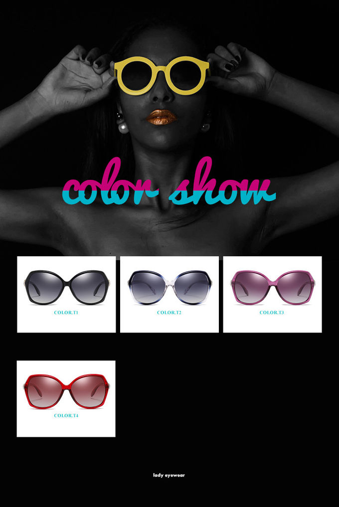 144MM PC Sunglasses Women'S Polarized With Readers Diamond Decoration