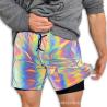 Buy cheap Double Layer Rainbow Reflective Sweat Shorts for Workout within 7 Days Sample from wholesalers