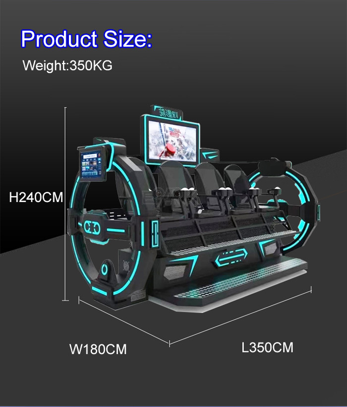 700W 4 Person 9D VR Simulator Amusement Cinema Equipment