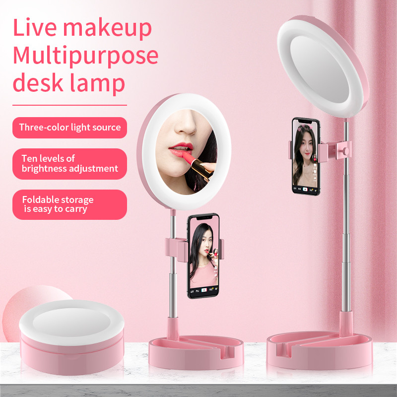 180 Degree 6000K Makeup Ring Light With Phone Holder