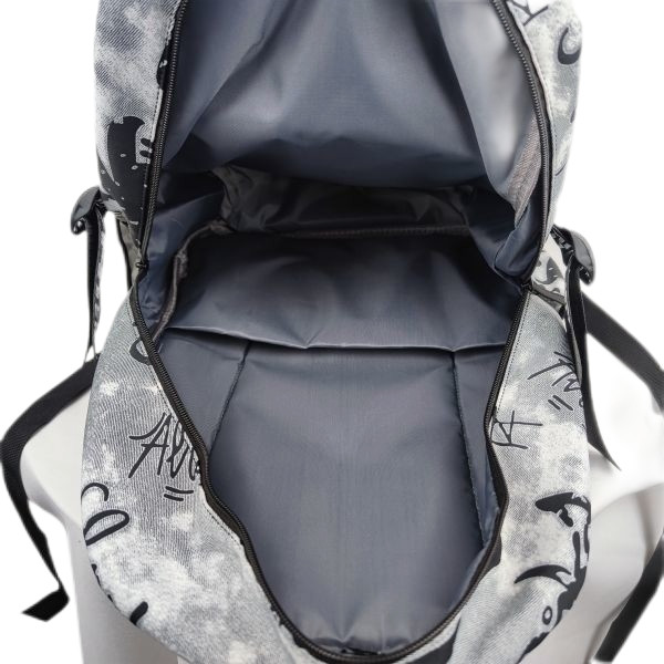 Men Plaid Pattern School Bag Canvas Style Travel Backpack