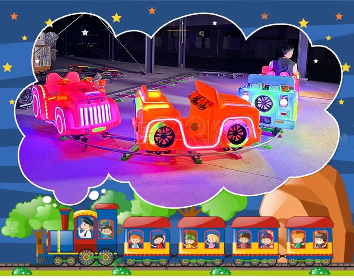 10 Players Electric Train Children Ride Equipment Mini Kids Rail Track Train