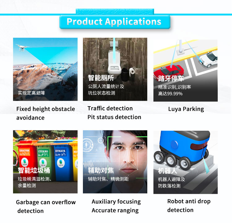 Mini UBJG-01 Laser Distance Sensor For Traffic Flow Measurement 0.2m-8m