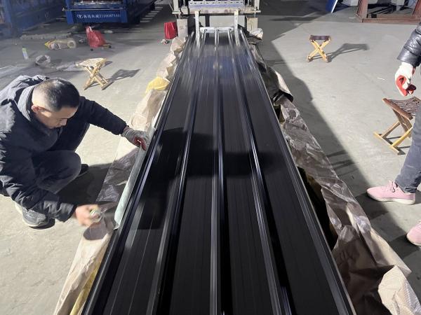 Black Color Villa Metal Colored Roof 40-Years Warranty RAL9005 Building Roof