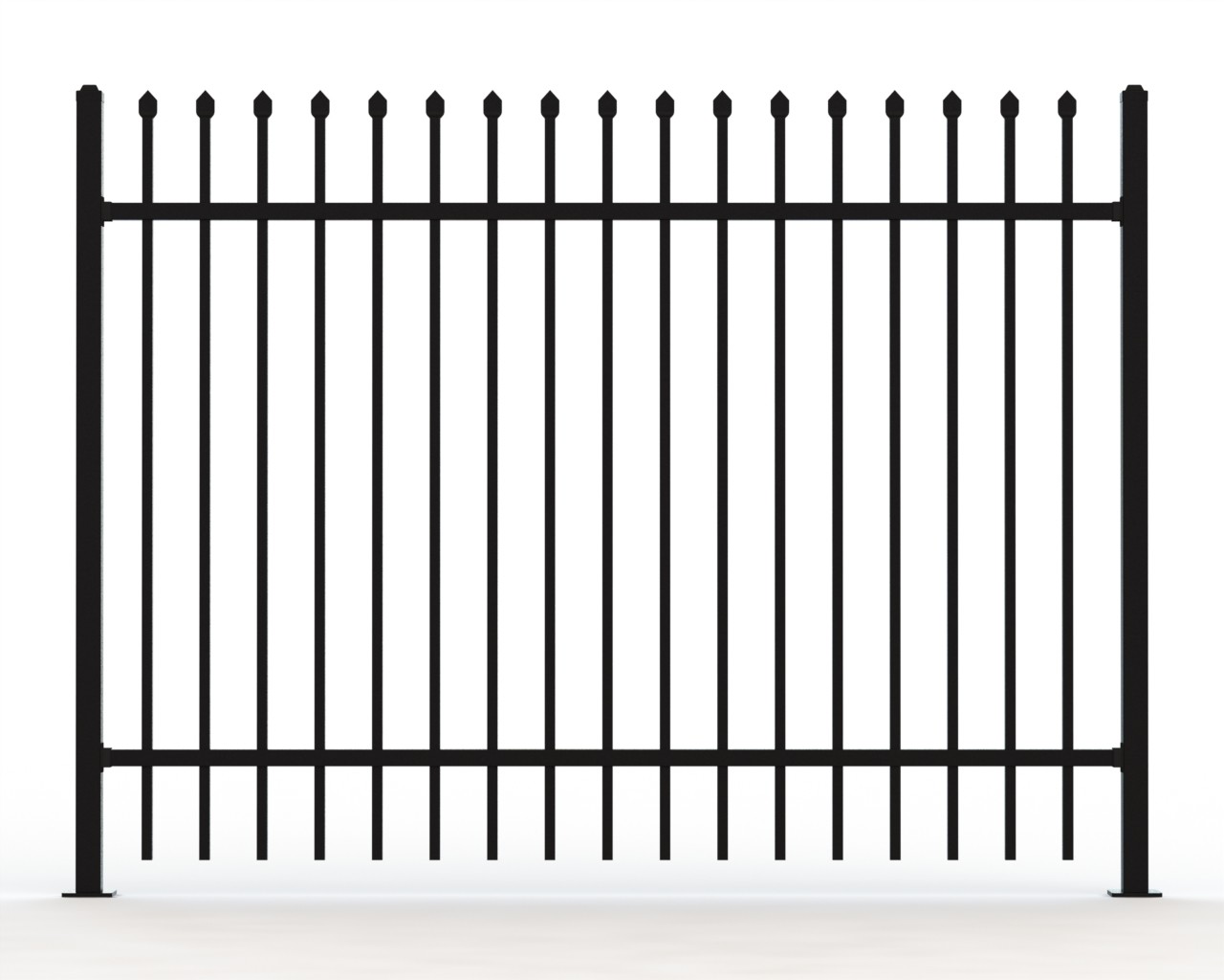 Australia Black Powder Coated Spear Top Garrison Fencing/Wrought Iron Fencing