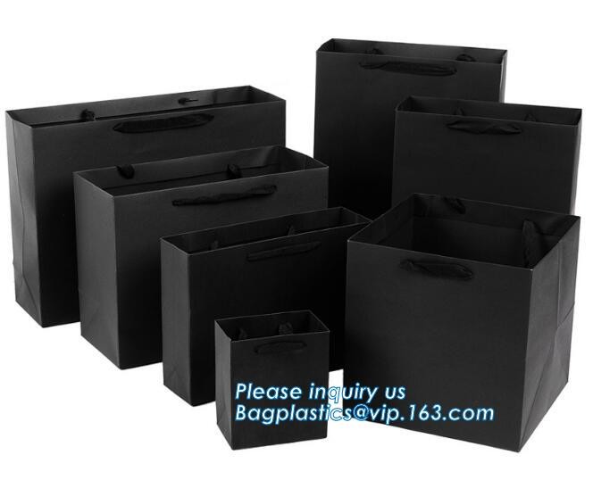 Customized Red Printed Kraft Paper Shopping Bag with Ribbon Handles and Bowknot,Kraft Paper Shopping Bag with Kinds off