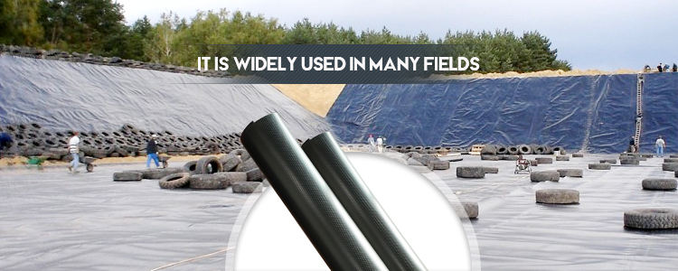 7mm 8mm Geomembrane Pond Dam Liner Black Plastic For Fish Farm
