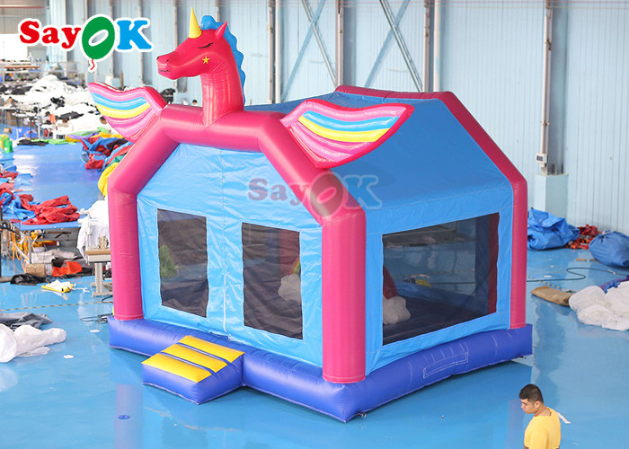 Moon Inflatable Bouncers For Party Unicorn Jumping Bounce Castle House With Slide