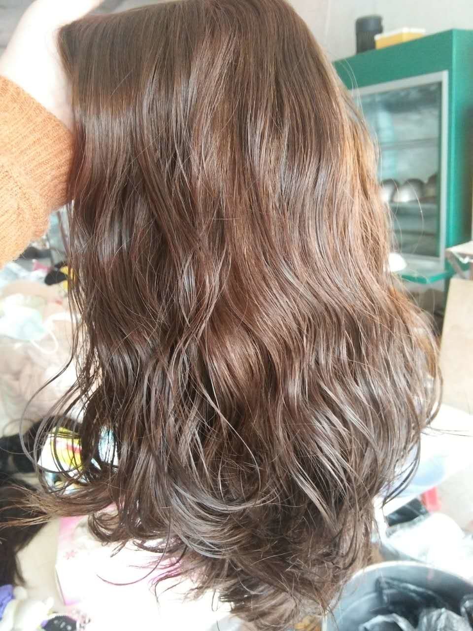 Brazilian Virgin Hair Jewish Wigs #4 Hair Color 16 Inches Body Wave In Stock