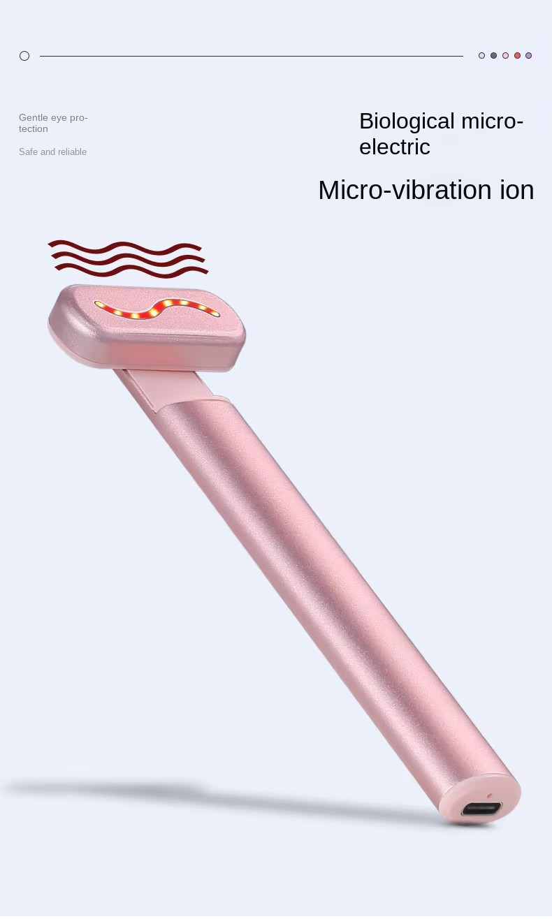 Microcurrent Household Eye Beauty Instrument Vibration Therapeutic Instrument with Induction Rotation for Dark Circles Treatment