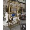 Buy cheap luxury gold stainless steel modern bookcase storage rack bookshelf from wholesalers