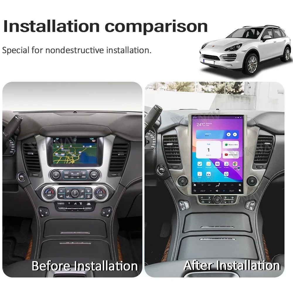 14.4 Inch Head Unit For 2014-2020 Chevroler Suburban Tahoe GMC Yukon Navigation GPS Multimedia Player Wireless Carplay