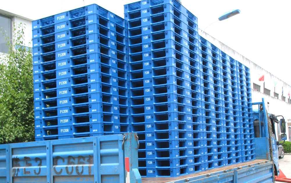 Heavy Duty industrial stackable plastic pallets Loading Capacity of 4T and 1T