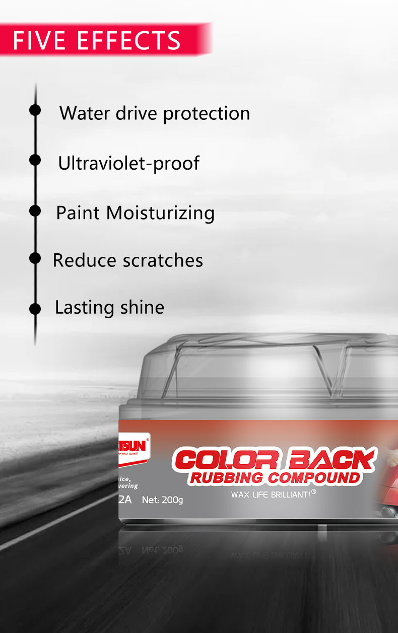 Color Back Car Care Paint Rubbing Compound For Headlights Water Based OEM