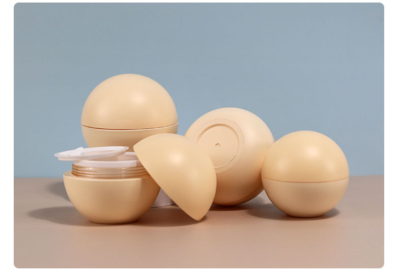 50g Egg Shaped Plastic Baby Cream Container for Skincare Products ABS Material