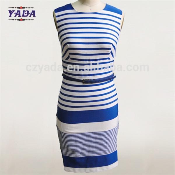 Ladies elegant casual print womens t shirt women's sleeveless latest dress