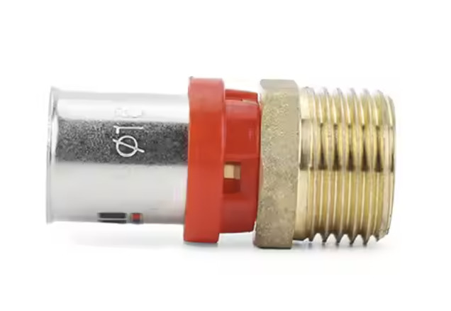 3/4 NPT Polished Brass Compression FittingsRed PEX Fittings Brass 1/2"-1" PEX Press Fitting Thread Male Socket Fittings