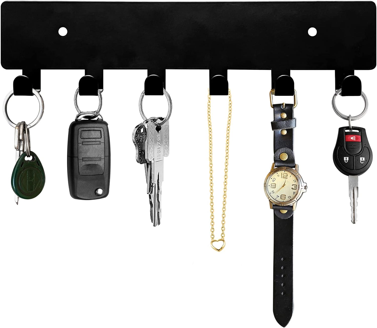 6-Hook Metal Key Holder for Wall Mounting Perfect for Organizing Keys in Hallways