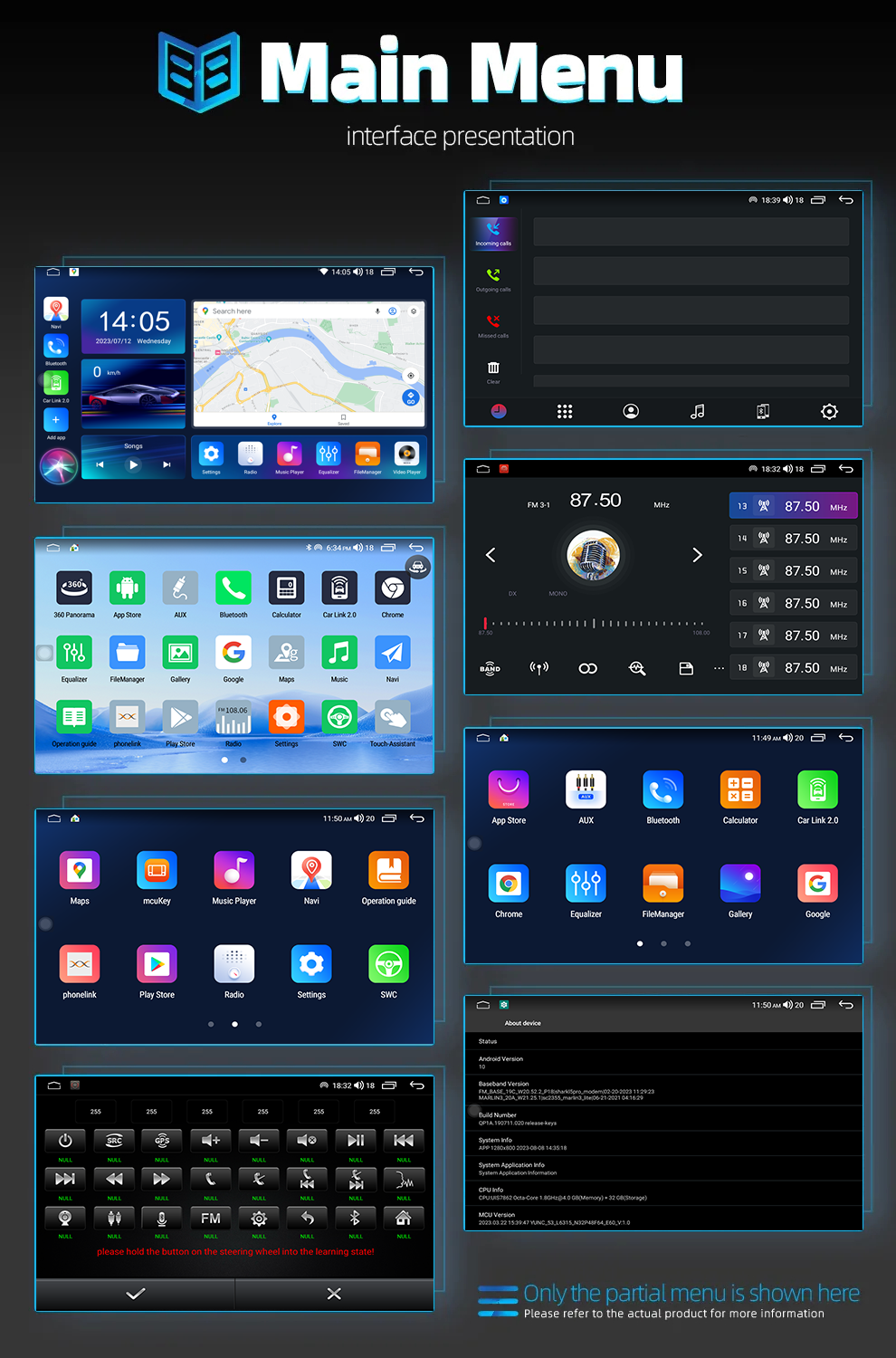 Universal 8 Core DSP Android 10.0 Carplay Navigation GPS Car DVD Player 4G LTE 6 64GB