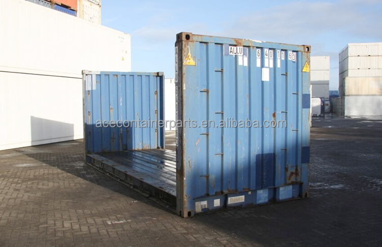 Corten Steel 20ft 40ft Used Flat Rack Containers Second Hand Floor Plywood or Steel