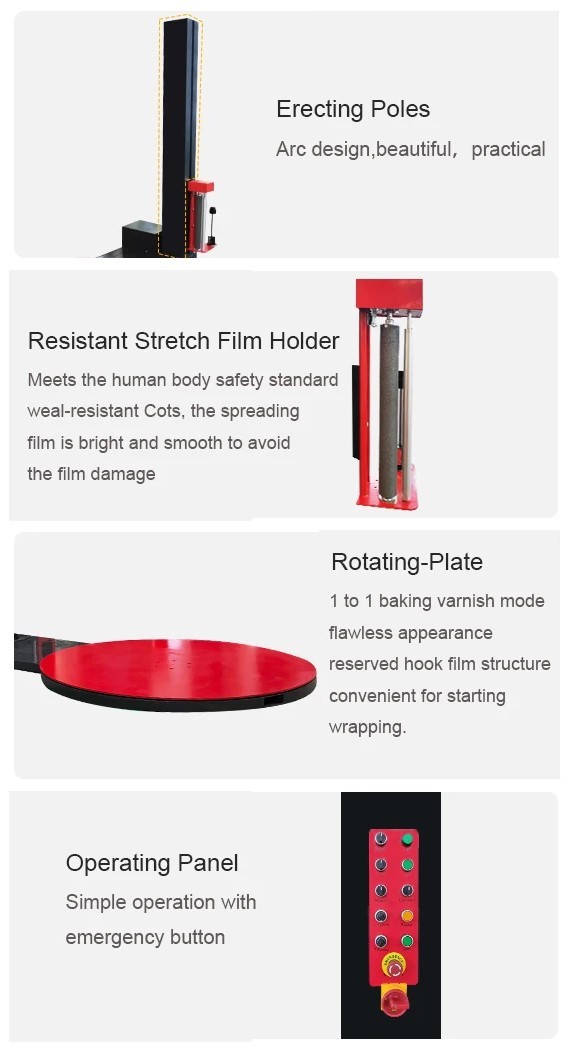 Automatic Conveyorized Turntable Stretch Wrapping Machine Pallet Stretch Film Pre-Stretch Wrapping MachinePallet Wrapper