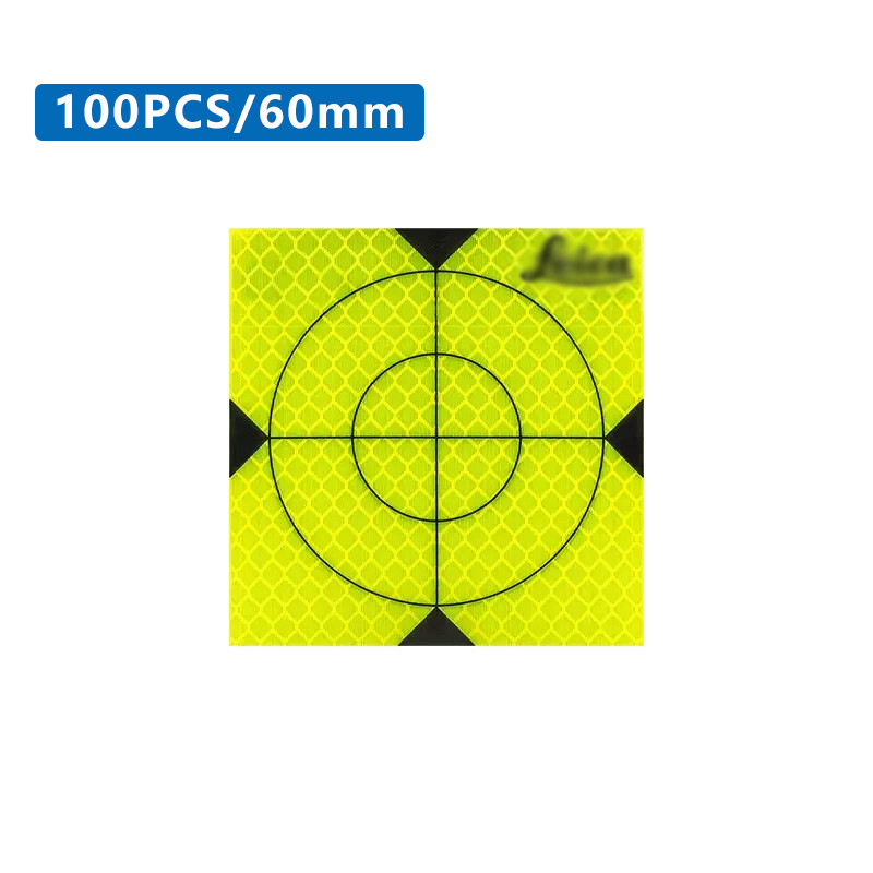 100pcs Size 60mm 20 30 40 50 80 Reflector Sheet For Total Station Survey Geography Fluorescent Green Triangle Reflective Sticker
