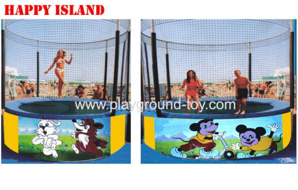 Indoor Trampoline Kids Trampoline With Handle Double Round Big Outdoor