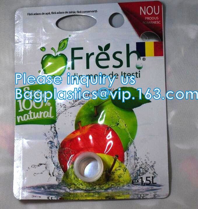 Amazon Best seller Juice Fresh Food Packaging FDA 80ml Stand Up Spout Pouch With Double k Reusable Plastic Bag