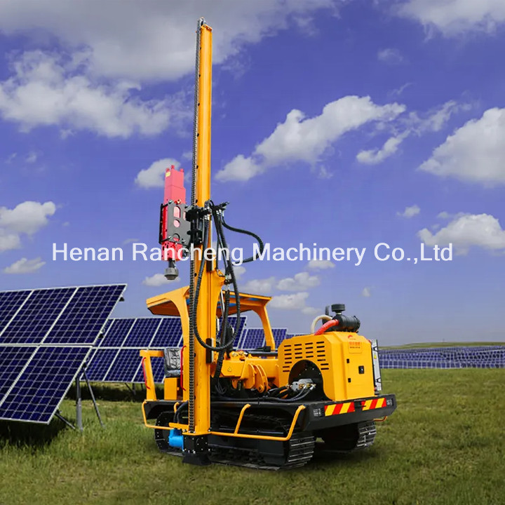 Hydraulic Hydrostatic Solar Pile Driver 70KW Engine Power 50mm - 300mm Bore Dia